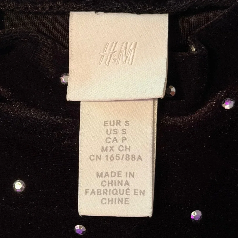 H&M black velvet